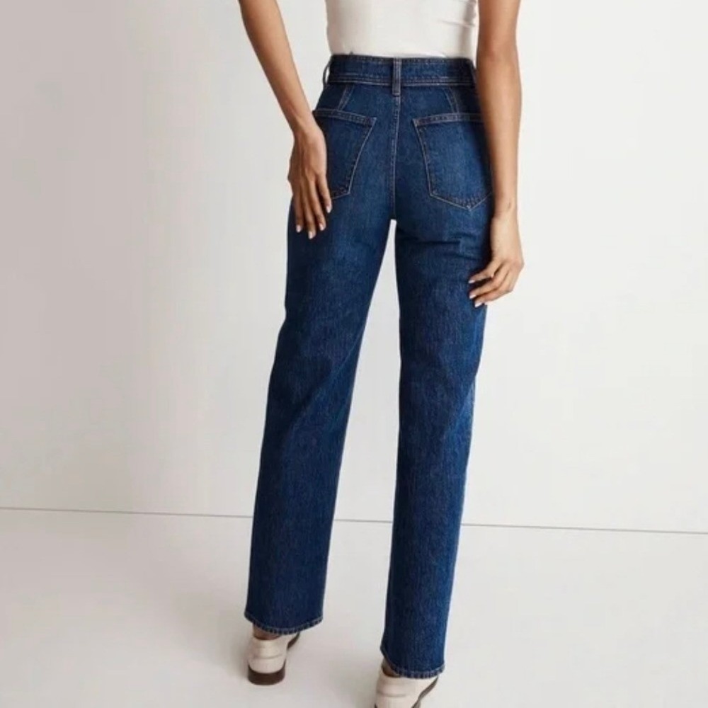 Madewell The Perfect Vintage Straight Jean in Medium Wash Blue Size 24
